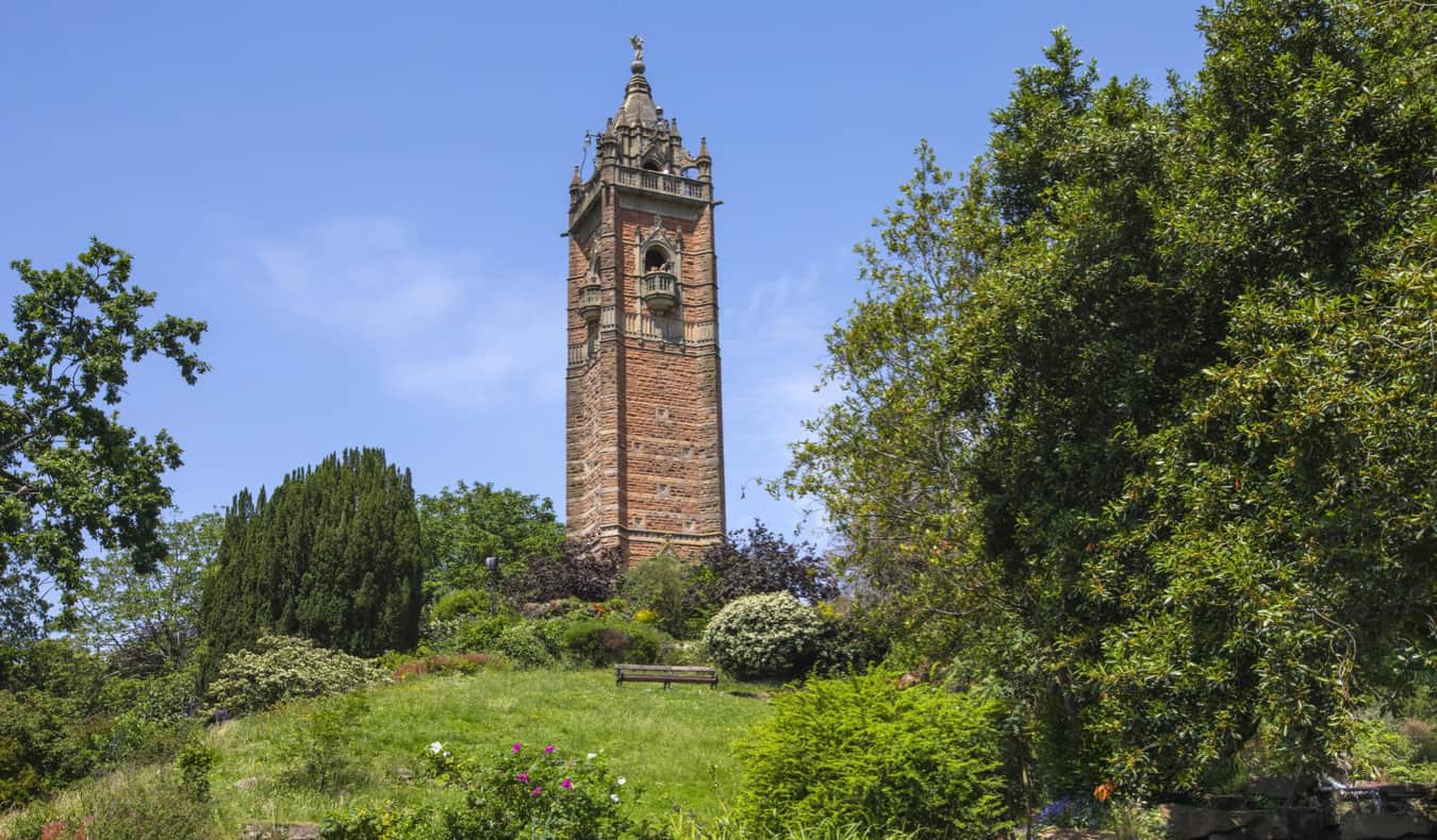 Cabot Tower in Bristol on a summer day